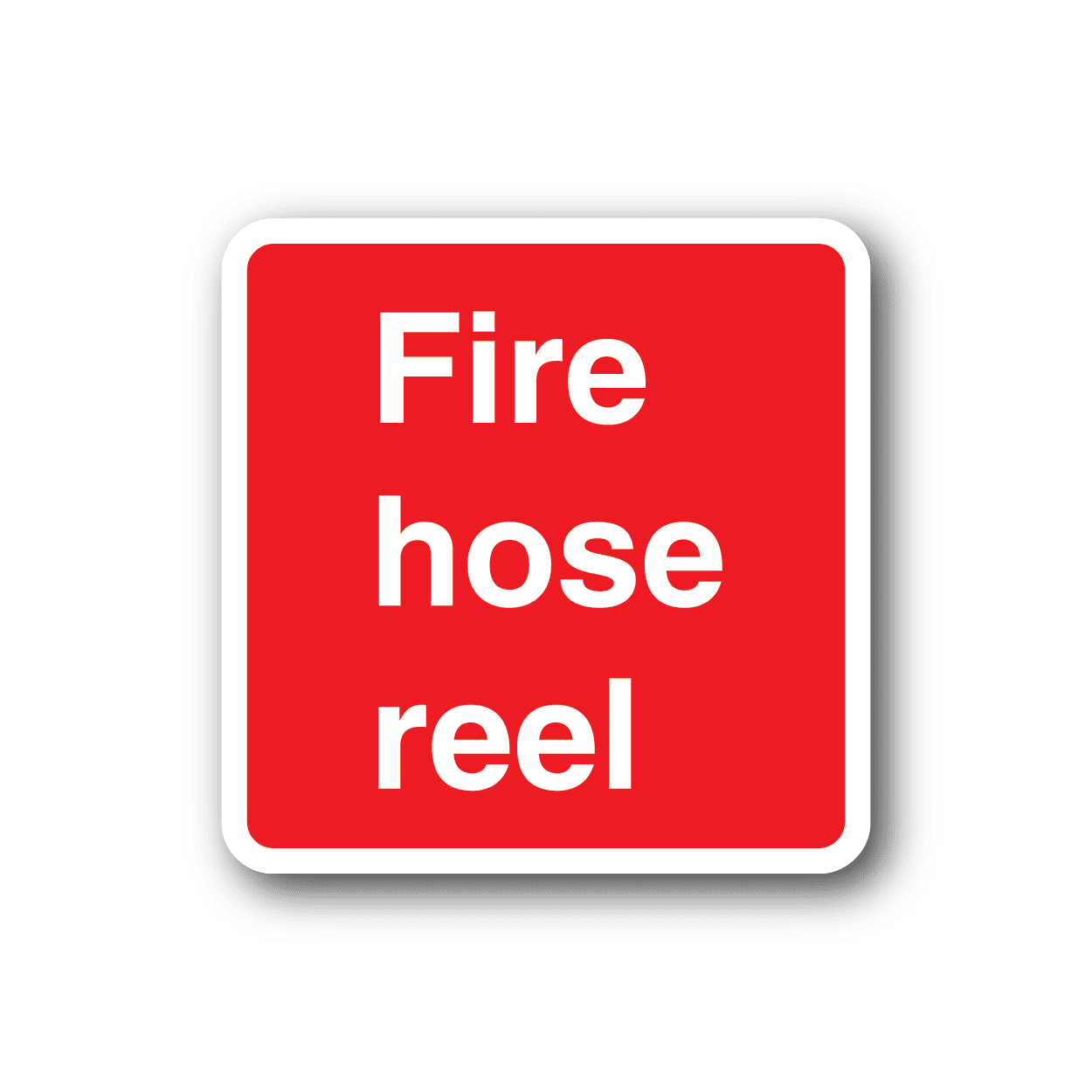 Image of Fire Hose Reel Text Sticker