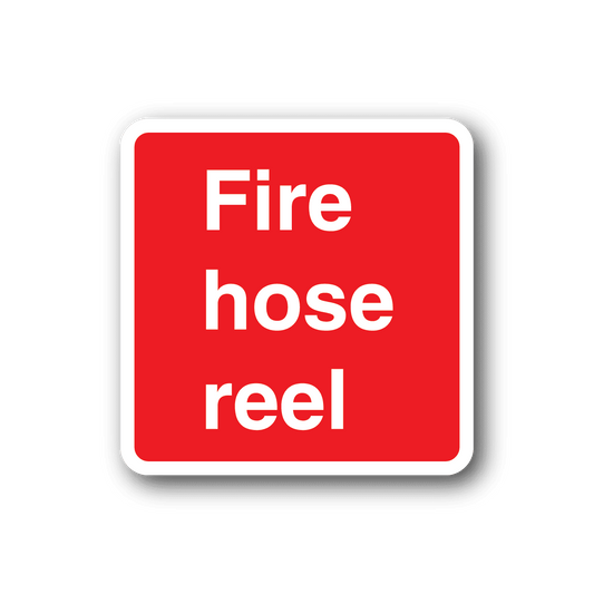 Image of Fire Hose Reel Text Sticker