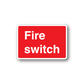 Fire phone sticker: red rectangle with white border and 'Fire switch' text