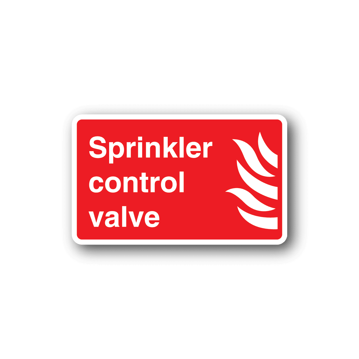 Image of Fire Sprinkler Control Valve H2o Water Fire Extinguisher Sticker