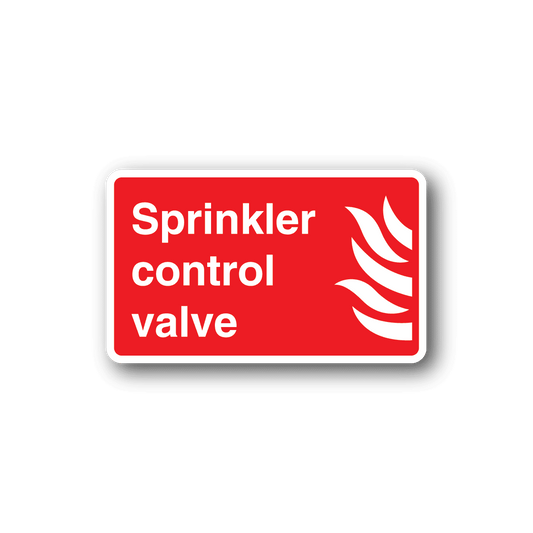 Image of Fire Sprinkler Control Valve H2o Water Fire Extinguisher Sticker