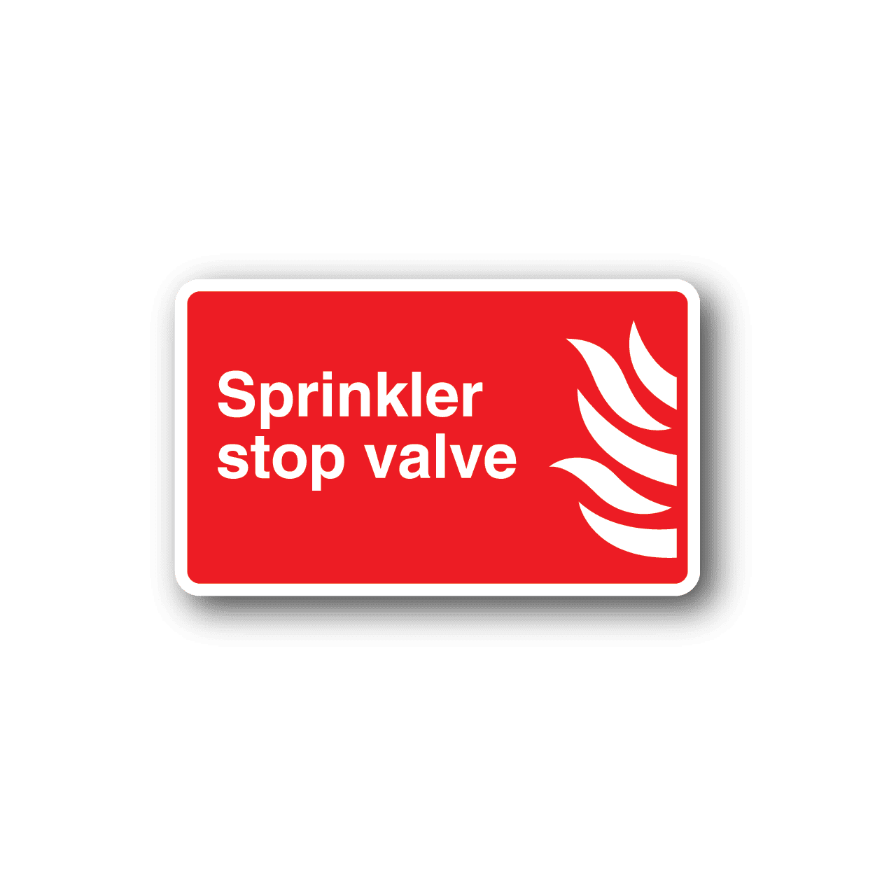 Image of Fire Sprinkler Stop Valve H2o Water Fire Extinguisher Sticker