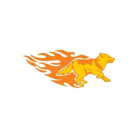 Image of Fire Sprinting Wolf Sticker