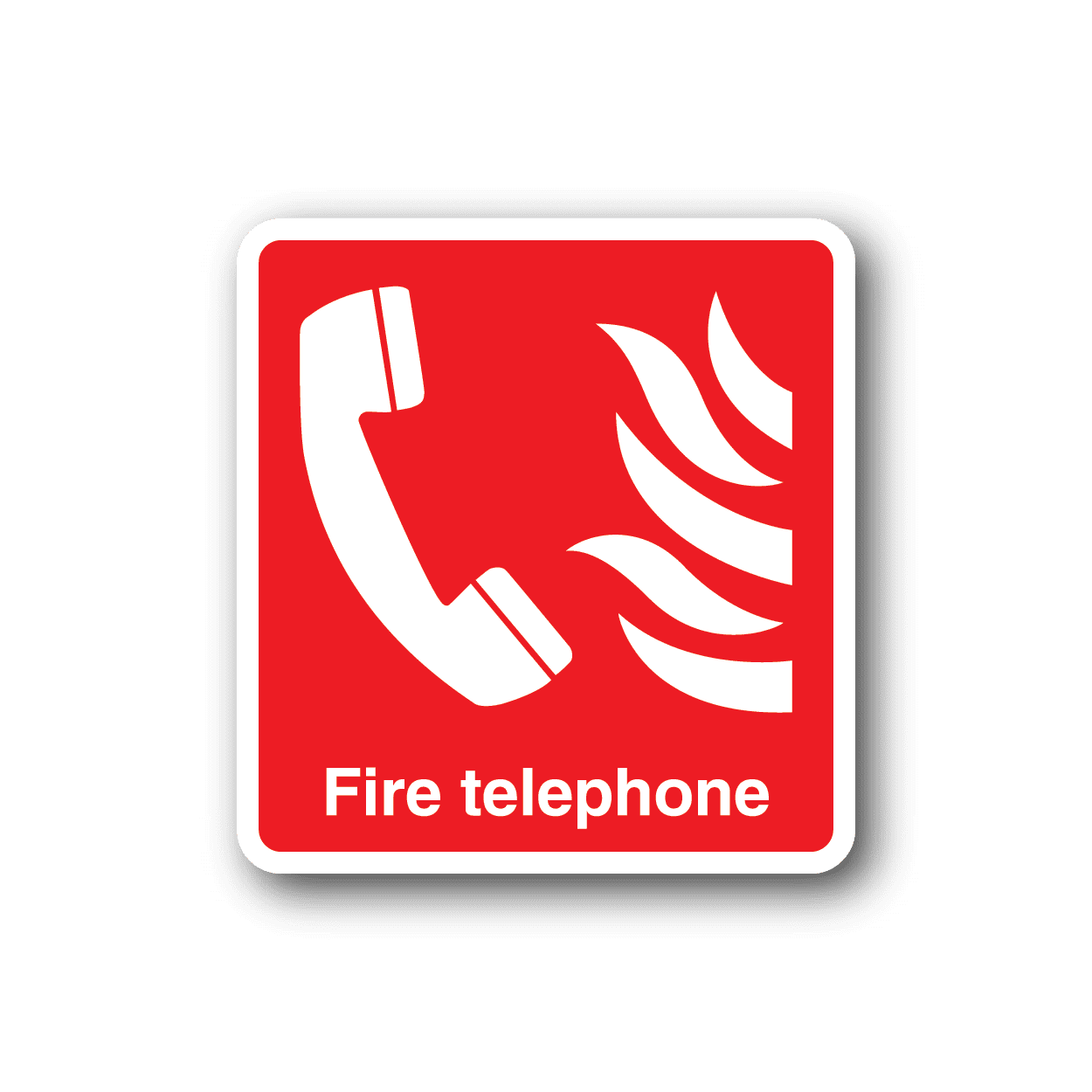 Image of Fire Telephone Square Sticker