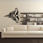 Fire Trail Hawk wall decal with black bird silhouette and flame-like trail