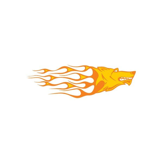 Image of Fire Trail Wolf Head Sticker