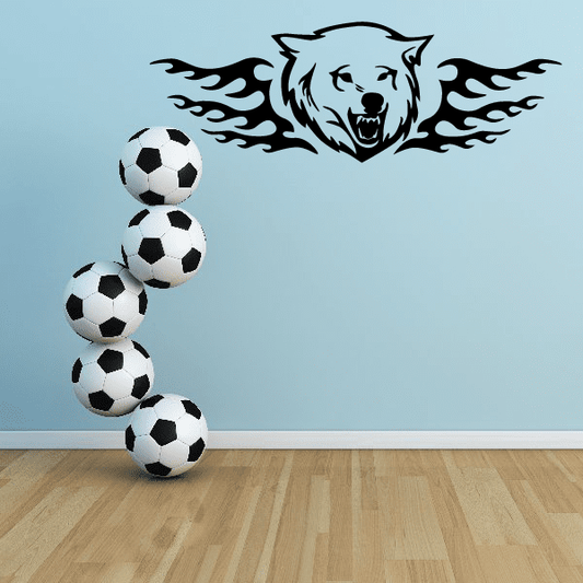 Image of Fire Winged Arctic Wolf Decal