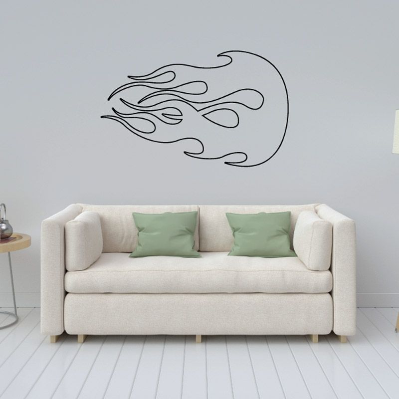 Image of Fireball Ghost Flames Car Decal - Vinyl Decal - Wall Decal - CF107