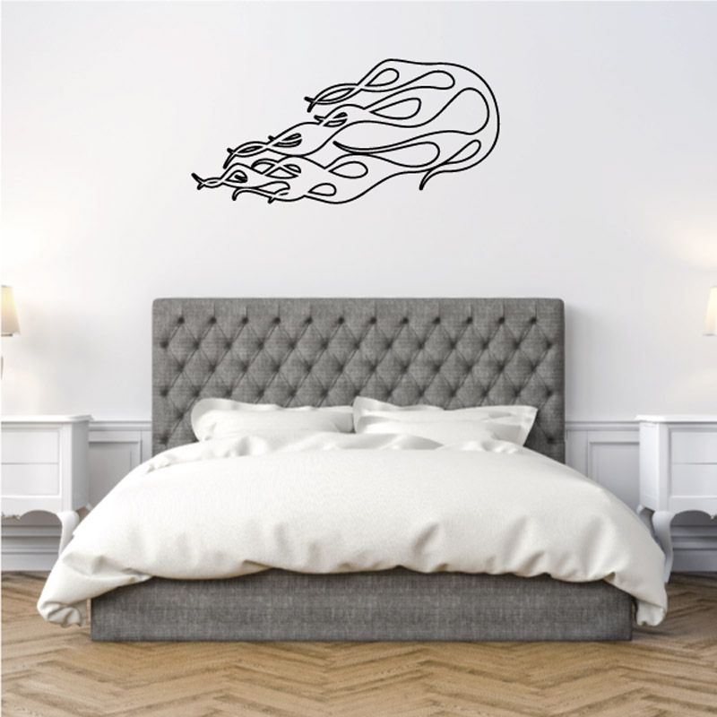 Image of Fireball Ghost Flames Car Decal - Vinyl Decal - Wall Decal - CF133