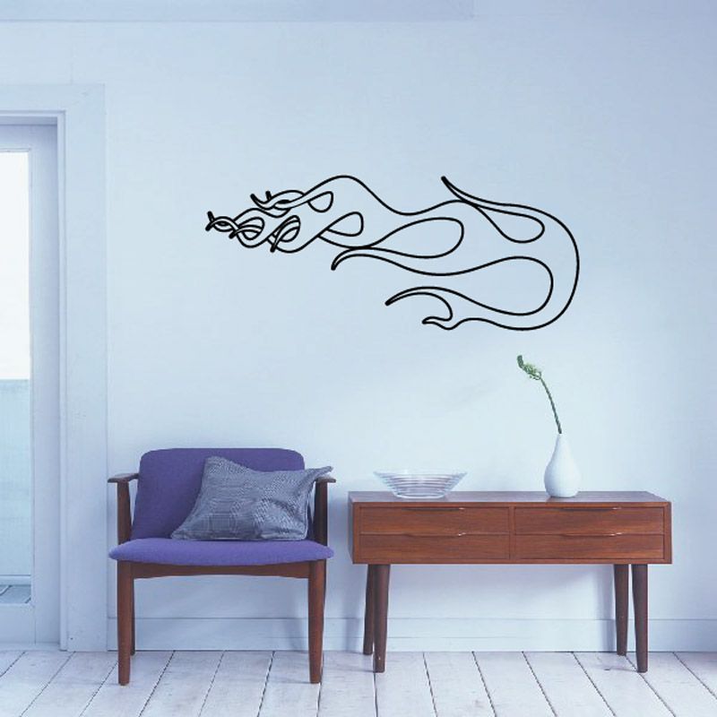 Image of Fireball Ghost Flames Car Decal - Vinyl Decal - Wall Decal - CF169