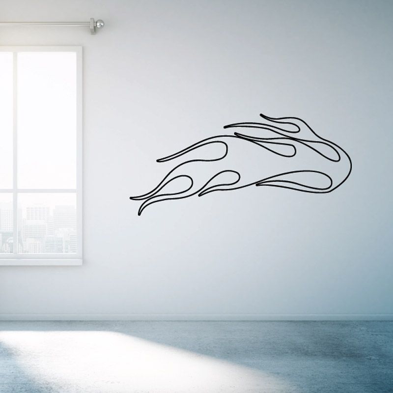 Image of Fireball Ghost Flames Car Decal - Vinyl Decal - Wall Decal - CF198