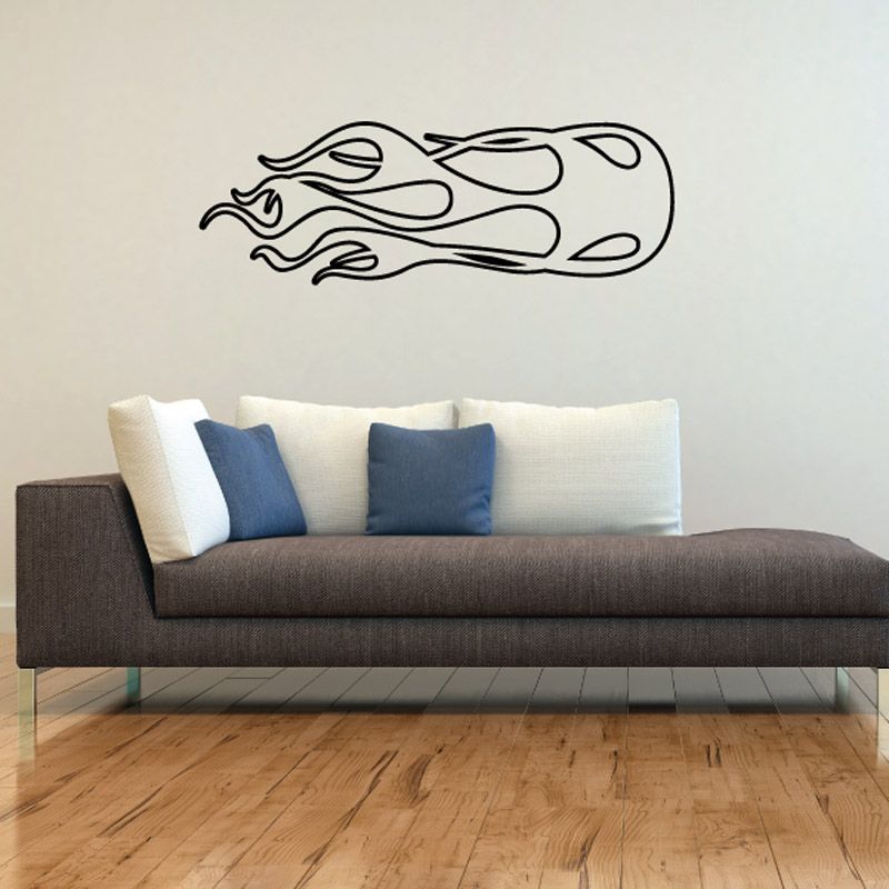 Image of Fireball Ghost Flames Car Decal - Vinyl Decal - Wall Decal - CF203