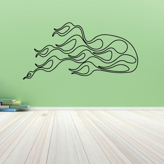 Image of Fireball Ghost Flames Car Decal - Vinyl Decal - Wall Decal - CF257