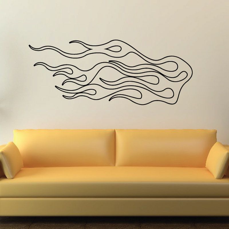 Image of Fireball Ghost Flames Car Decal - Vinyl Decal - Wall Decal - CF263