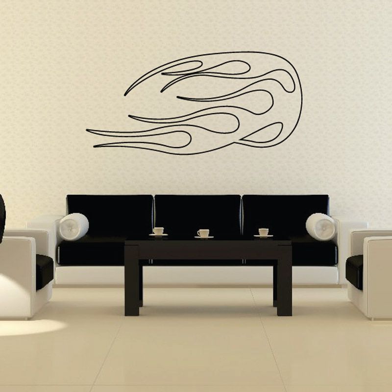 Image of Fireball Ghost Flames Car Decal - Vinyl Decal - Wall Decal - CF275