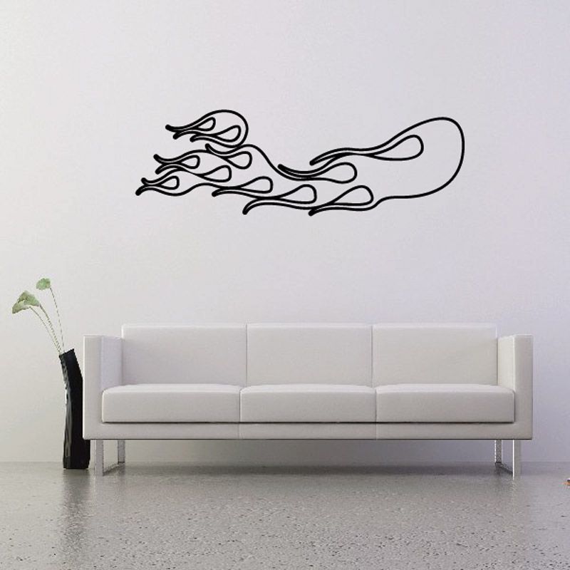 Image of Fireball Ghost Flames Car Decal - Vinyl Decal - Wall Decal - CF288