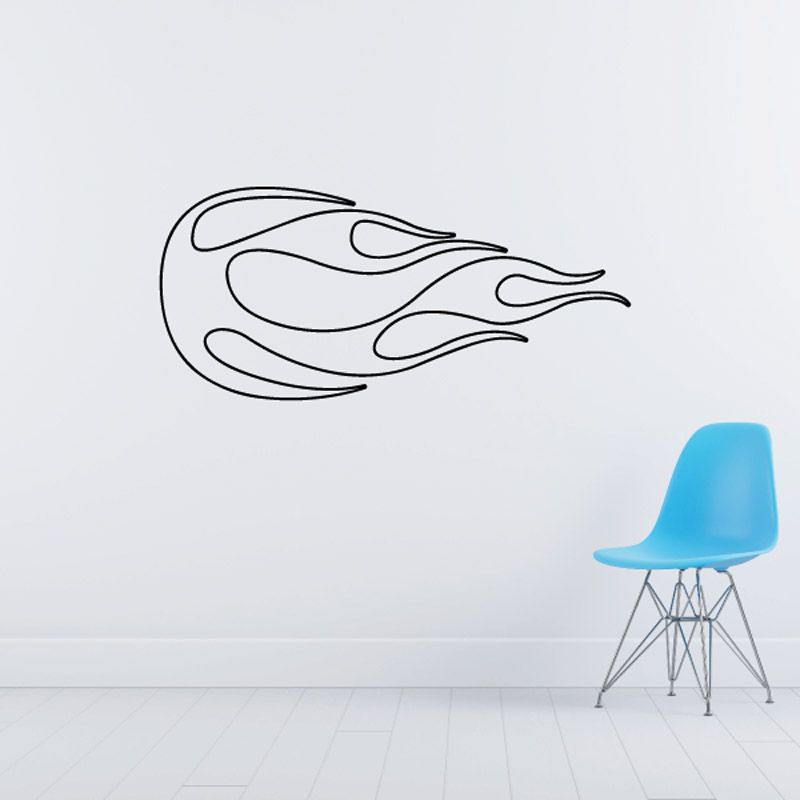 Image of Fireball Ghost Flames Car Decal - Vinyl Decal - Wall Decal - CF669