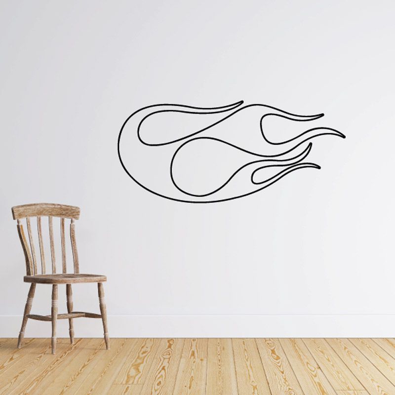 Image of Fireball Ghost Flames Car Decal - Vinyl Decal - Wall Decal - CF679