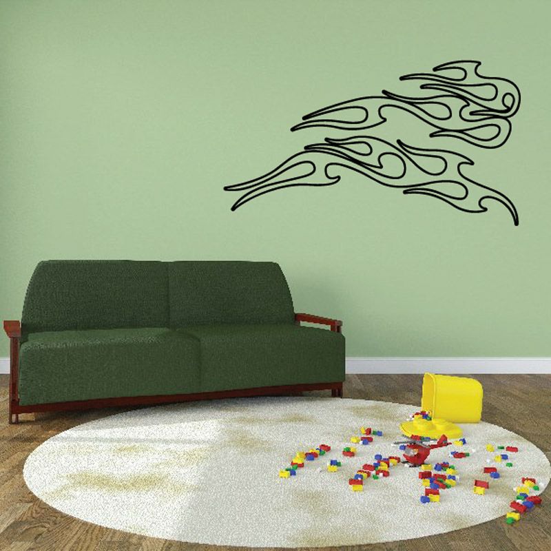 Image of Fireball Twisted Ghost Flames Car Decal - Vinyl Decal - Wall Decal - CF248