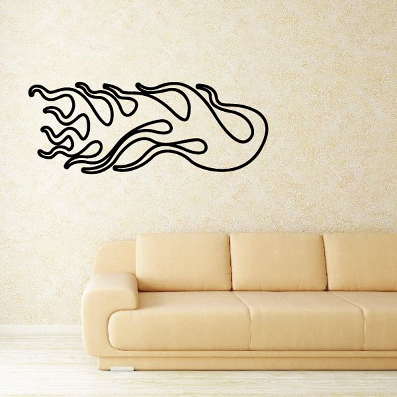 Image of Fireball Twisted Ghost Flames Car Decal - Vinyl Decal - Wall Decal - CF281