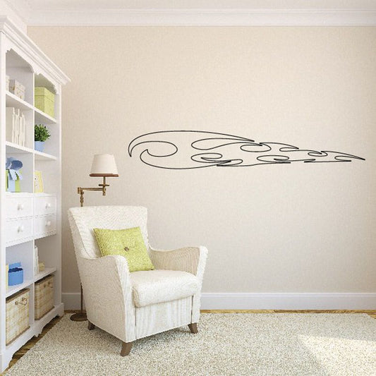 Image of Fireball Twisted Ghost Flames Car Decal - Vinyl Decal - Wall Decal - CF530