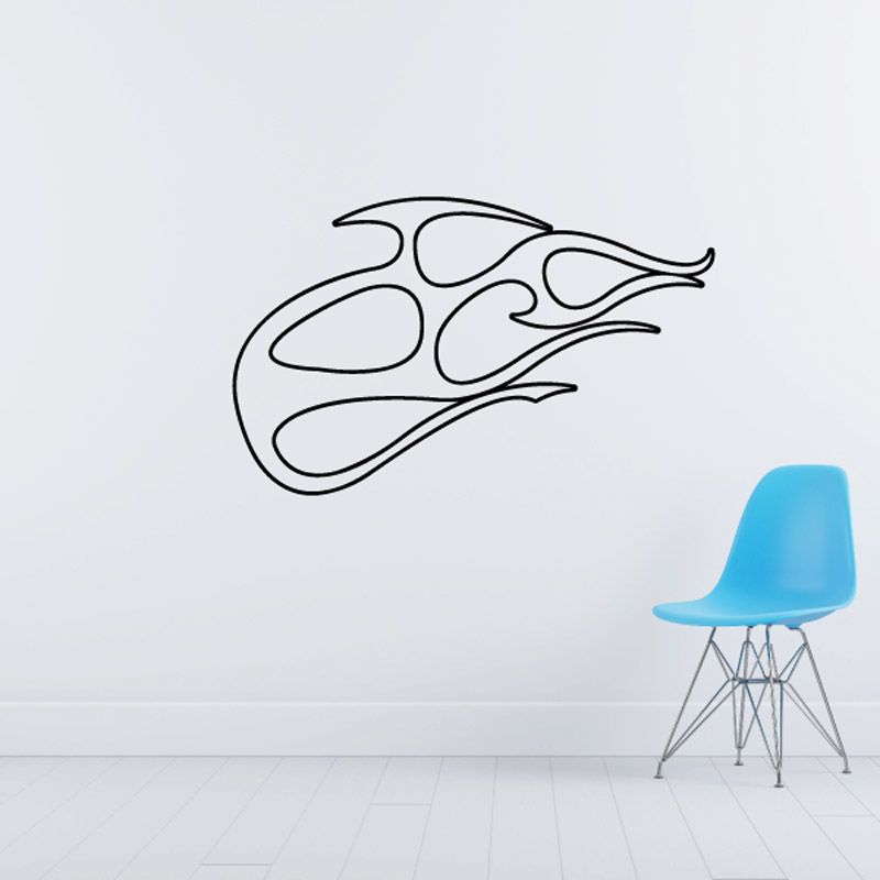 Image of Fireball Twisted Ghost Flames Car Decal - Vinyl Decal - Wall Decal - CF678