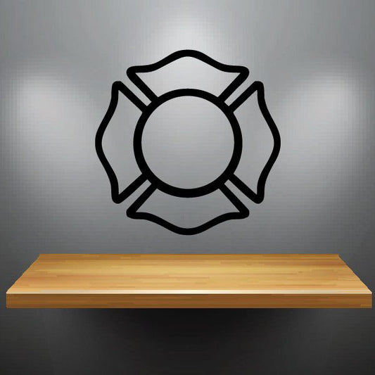 Image of Firefighter Crest Outline Decal