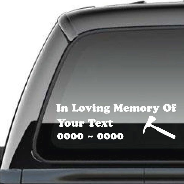 Image of Firefighter Custom In Loving Memory Decal