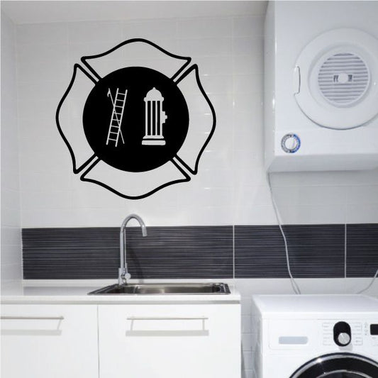 Image of Firefighter Emblem Crest Decal