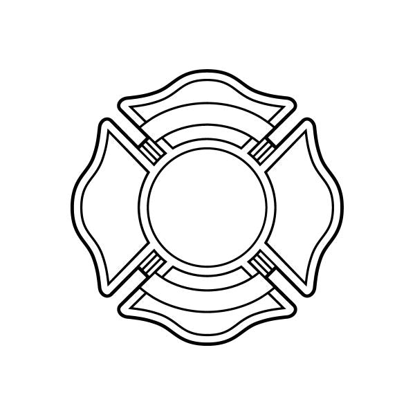 Image of Fireman Crest Outline Decal