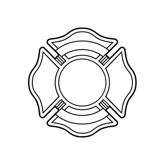 Image of Fireman Crest Outline Decal