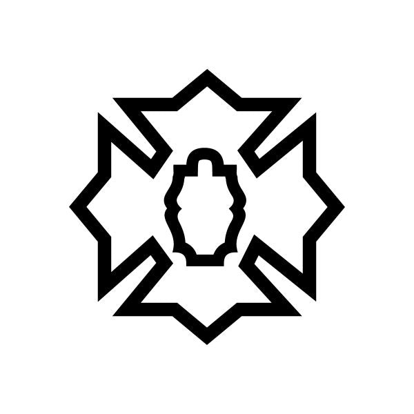 Firefighter badge medal decal with star emblem and firefighter silhouette