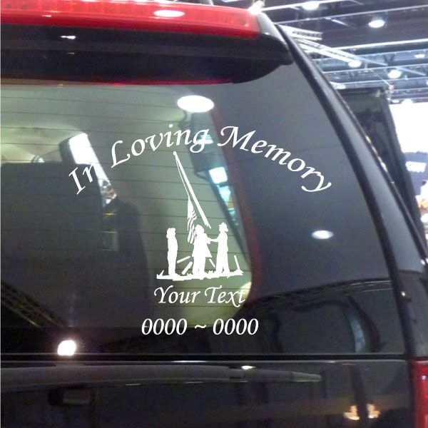 Image of Fireman Memorial Custom In Loving Memory Decal