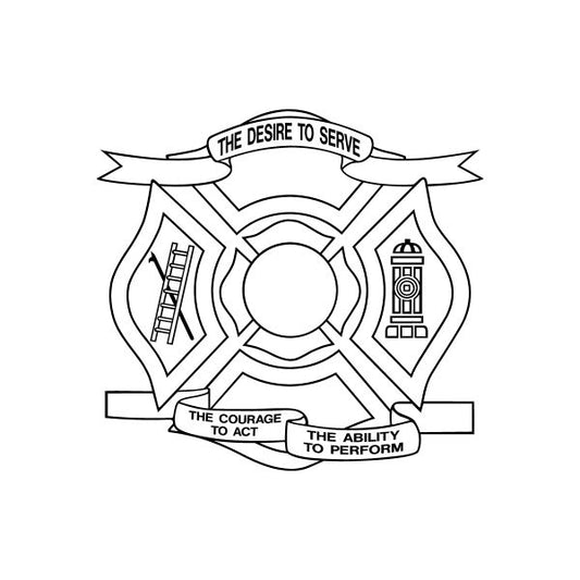 Image of Firemen Crest Desire to Serve Decal