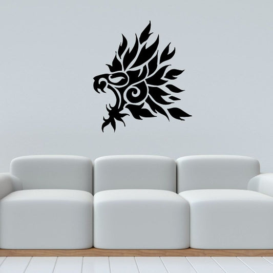 Image of Firey Mane Roaring Lion Decal