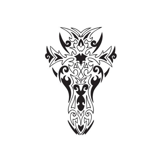 Image of Firey Tribal Cross Decal