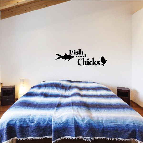 Image of Fish and chicks Bumper Sticker - Vinyl Decal - Car Decal - 155