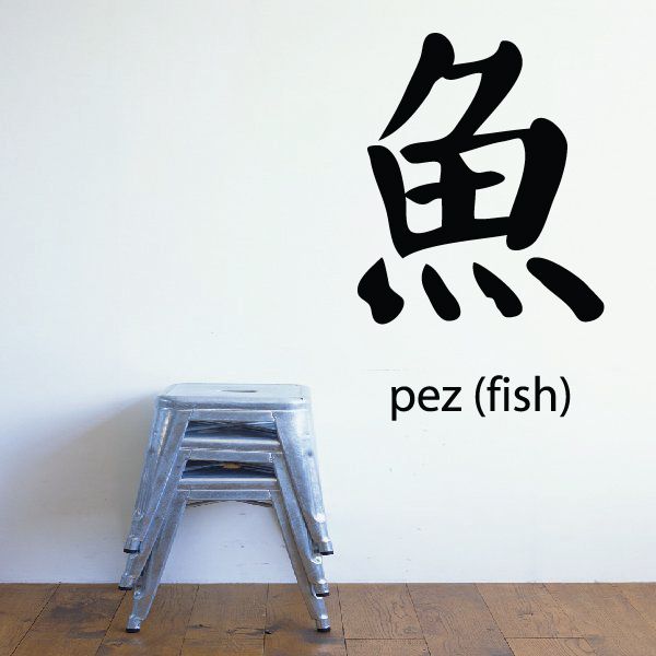 Image of Fish Kanji Decal