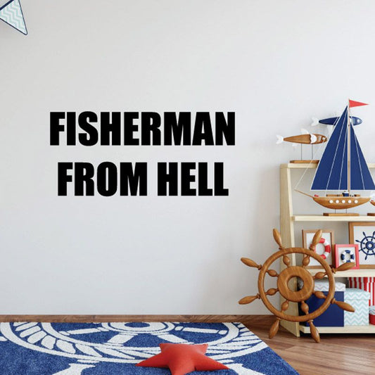 Image of Fisherman from hell Wall Decal - Vinyl Decal - Car Decal - DC0114