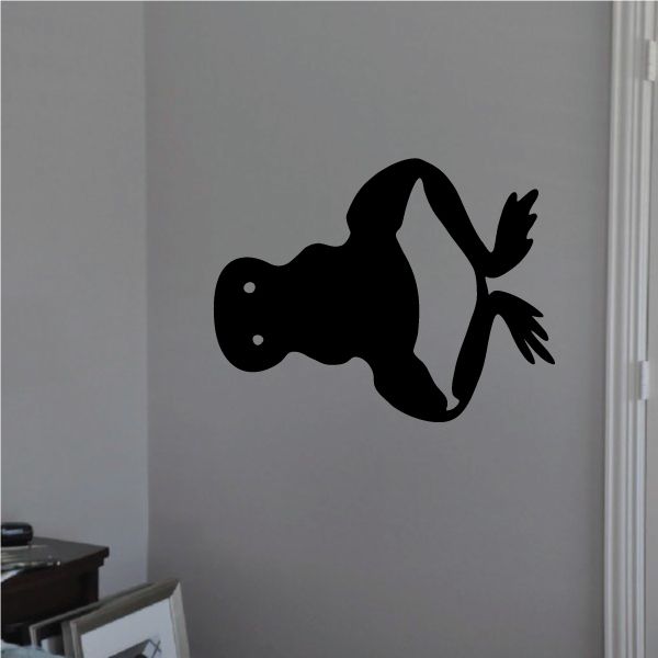 Black fishing lure vinyl wall decal with hook silhouette