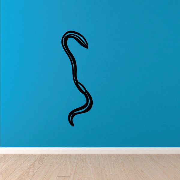 Fishing lure wall decal with black outline lure shape
