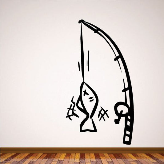 Image of Fishing Wall Decal - Vinyl Decal - Car Decal - Vd001