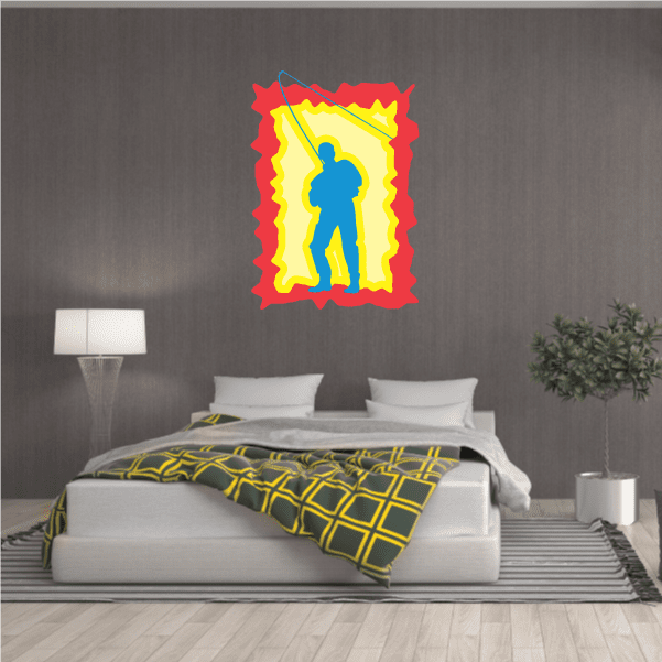 Image of Fishing Wall Decal - Vinyl Sticker - Car Sticker - Die Cut Sticker - CDSCOLOR026
