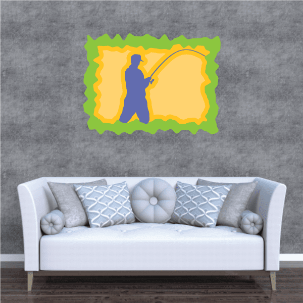 Image of Fishing Wall Decal - Vinyl Sticker - Car Sticker - Die Cut Sticker - CDSCOLOR030