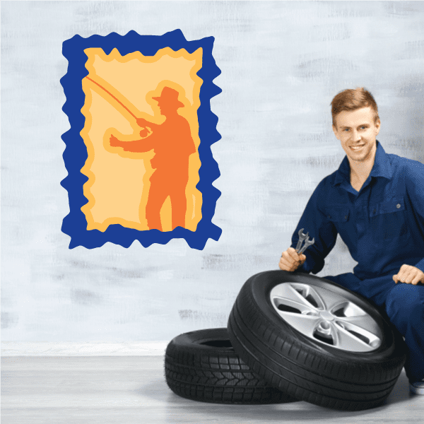 Image of Fishing Wall Decal - Vinyl Sticker - Car Sticker - Die Cut Sticker - CDSCOLOR031