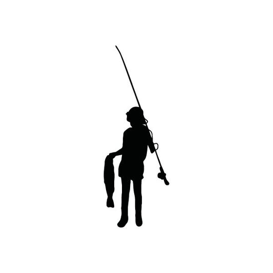 Image of Fishing Young Catch Rod Wall Decal - Vinyl Decal - Car Decal - DC0068