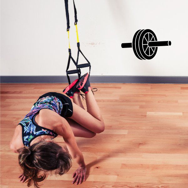 Fitness wall decal vinyl barbell graphic