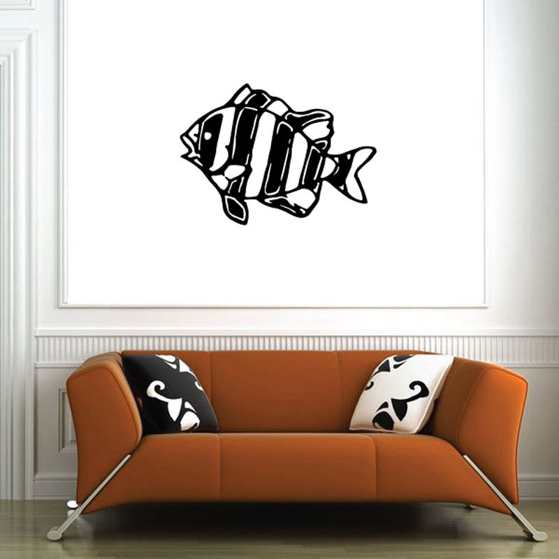 Image of Five Banded Damsel Fish Decal