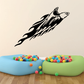 Eagle flame burst vinyl decal, black