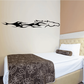Horse head flame burst wall decal, black and white flame design